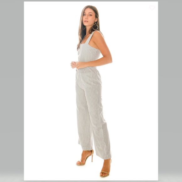 ROLLAS Sailor Striped Jumpsuit in Blue and White Cotton NWT - Picture 4 of 14